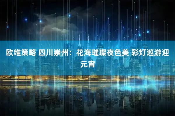 欧维策略 四川崇州：花海璀璨夜色美 彩灯巡游迎元宵