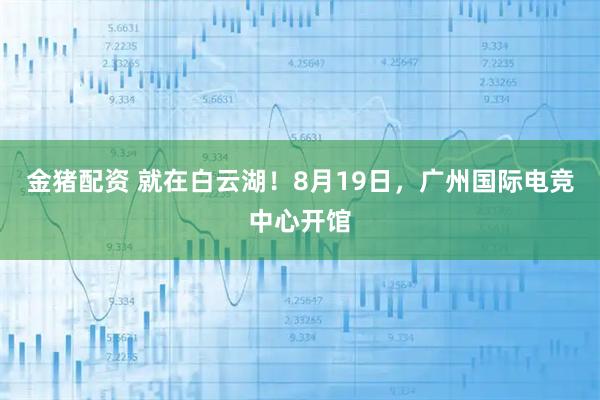 金猪配资 就在白云湖！8月19日，广州国际电竞中心开馆